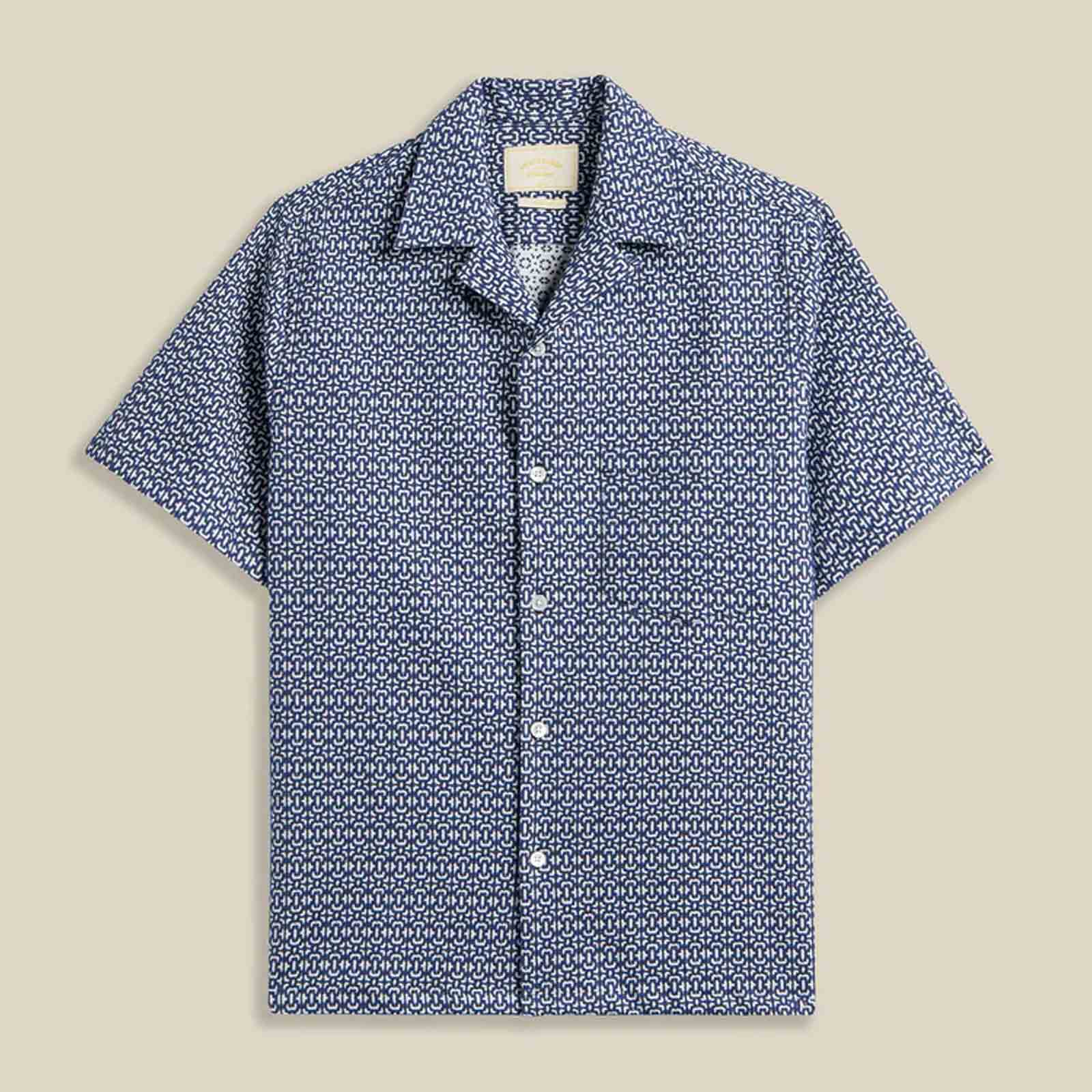 Abstract Tile S/S Shirt blue
